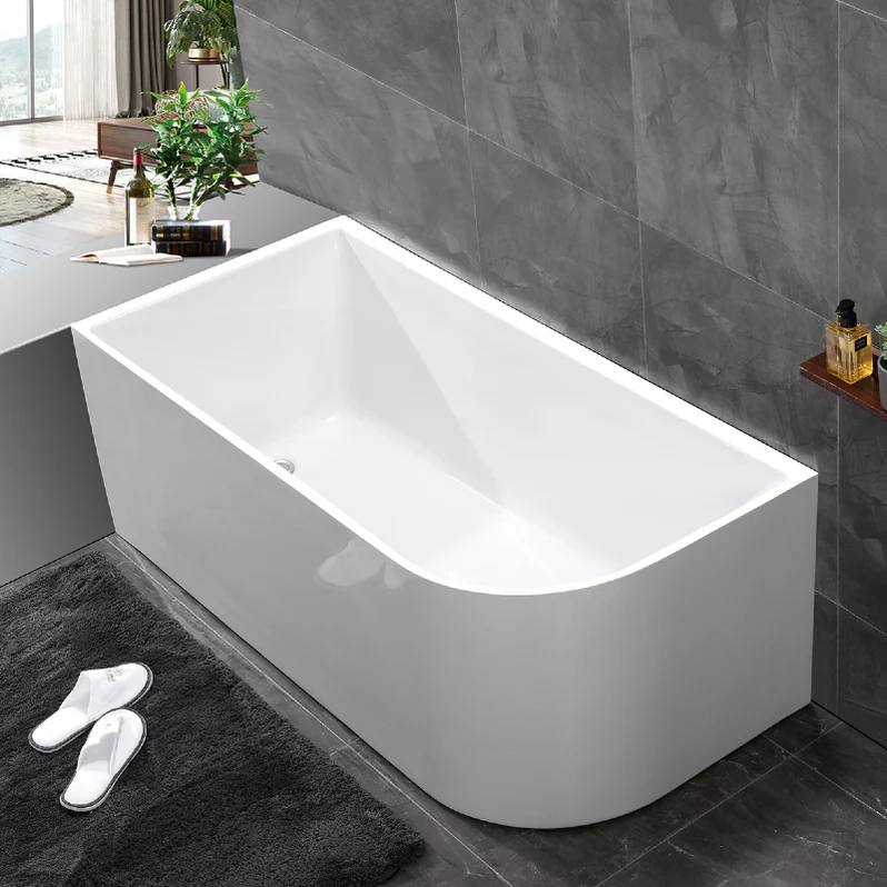 Aquenza 1500 Gloss White Left Corner Fit Freestanding Bath Tub